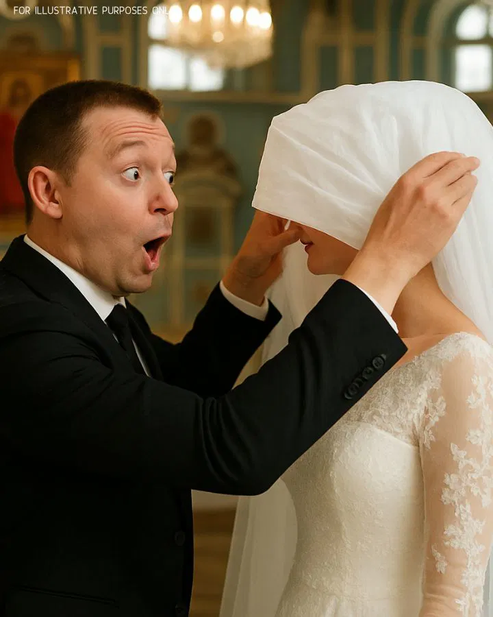 At the registry office, the groom approached the bride, lifted her veil and turned pale when he saw her FACE. The guests froze, realizing WHAT was happening…